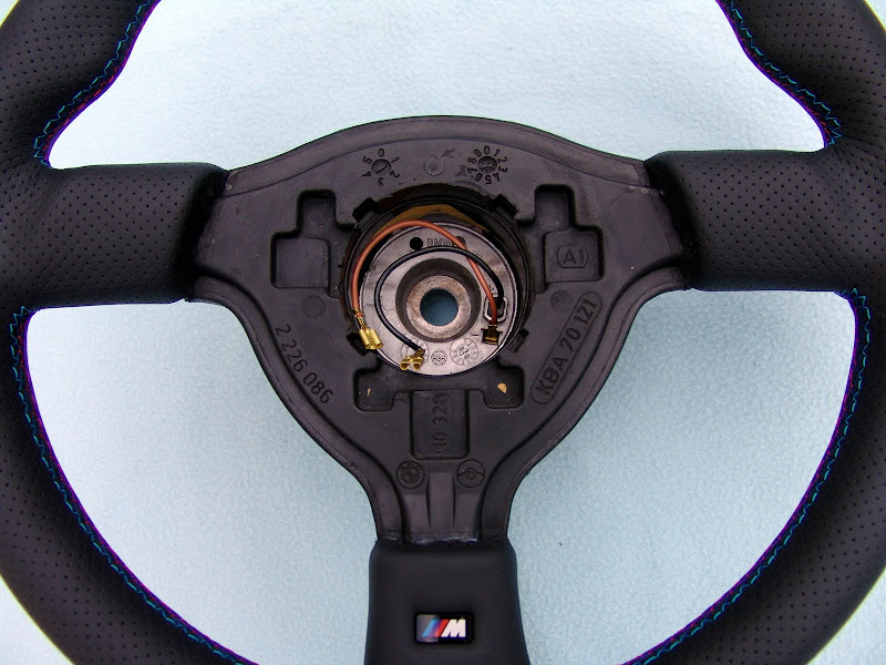 BMW E30 M Technic 2 steering wheel 370mm, new plain/perforated leather