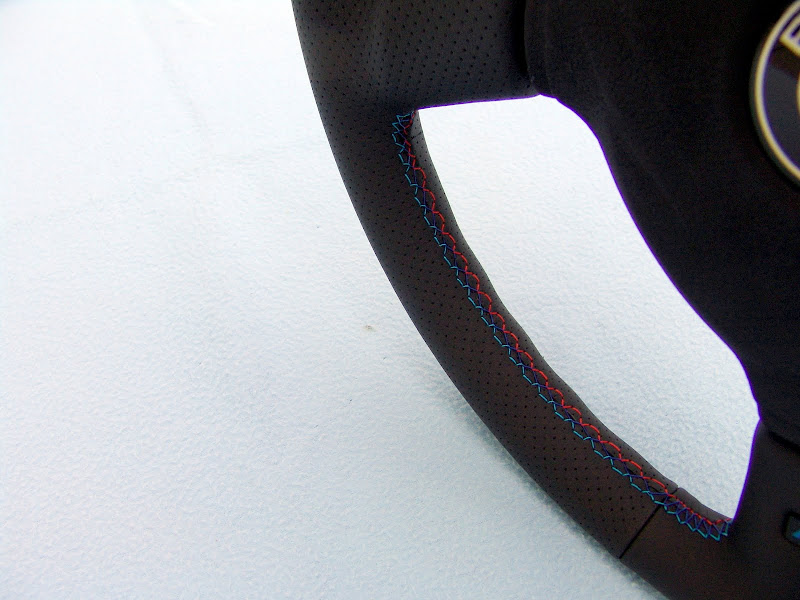 BMW E30 M Technic 2 steering wheel 370mm, new plain/perforated leather