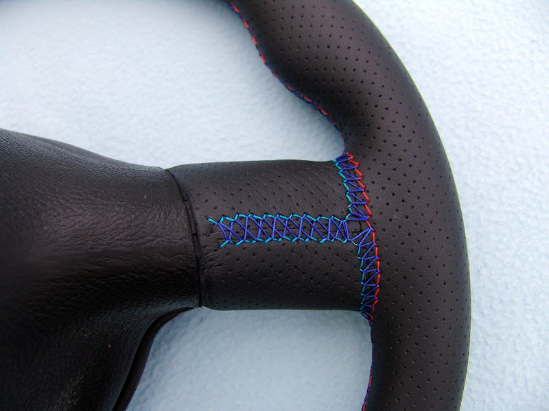 BMW E30 M Technic 2 steering wheel 370mm, new plain/perforated leather