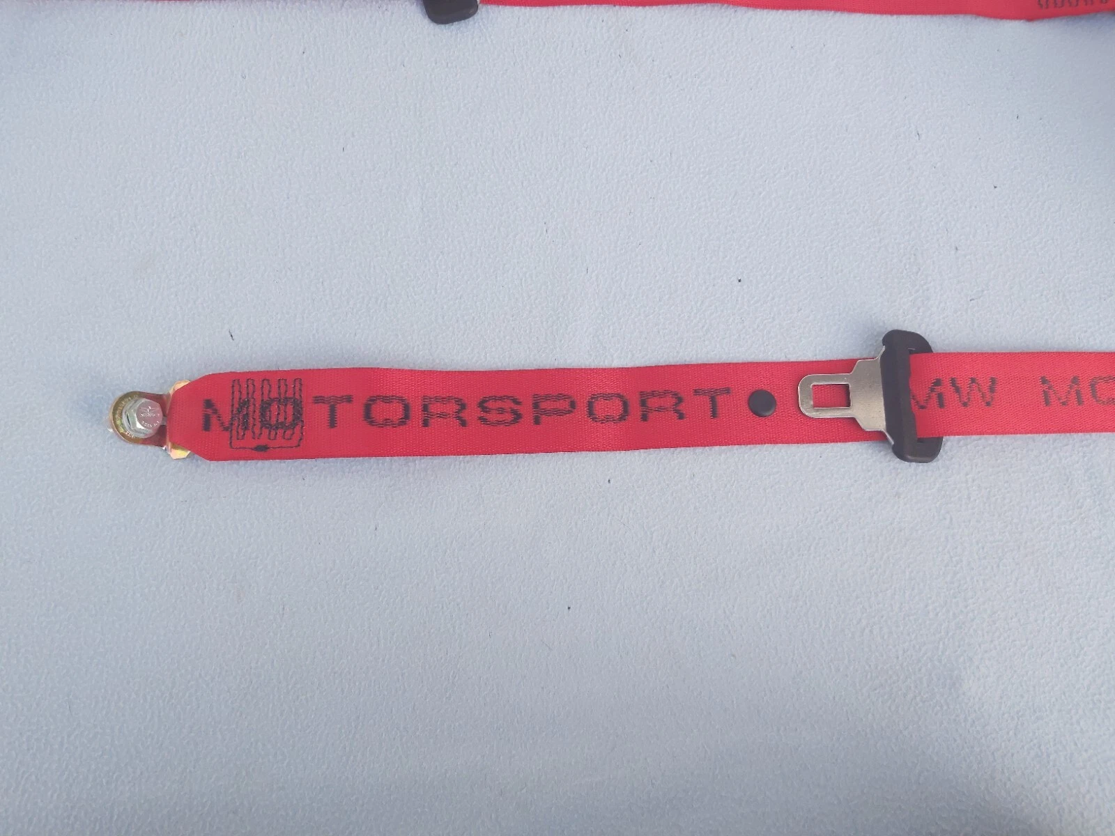 GENUINE BMW E36 RED MOTORSPORT UPPER REAR BELTS (LEFT + RIGHT)