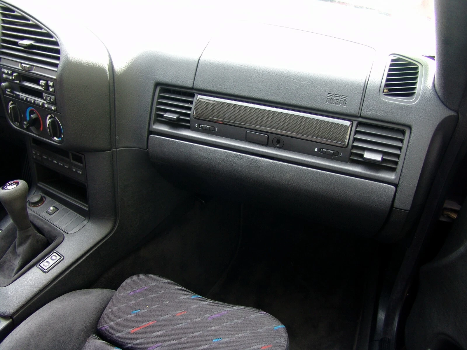 BMW E36 M3 Real Carbon glove box trim