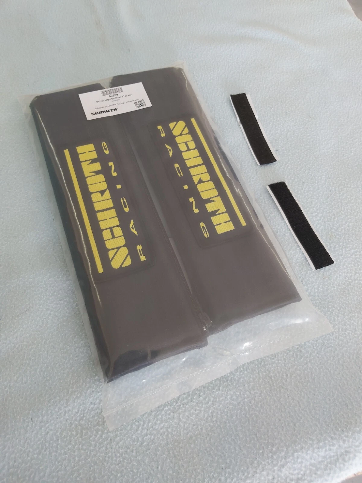 SCHROTH SEAT BELT SHOULDER PADS, BLACK, NOMEX, 3", 75mm, FIA, BRAND NEW