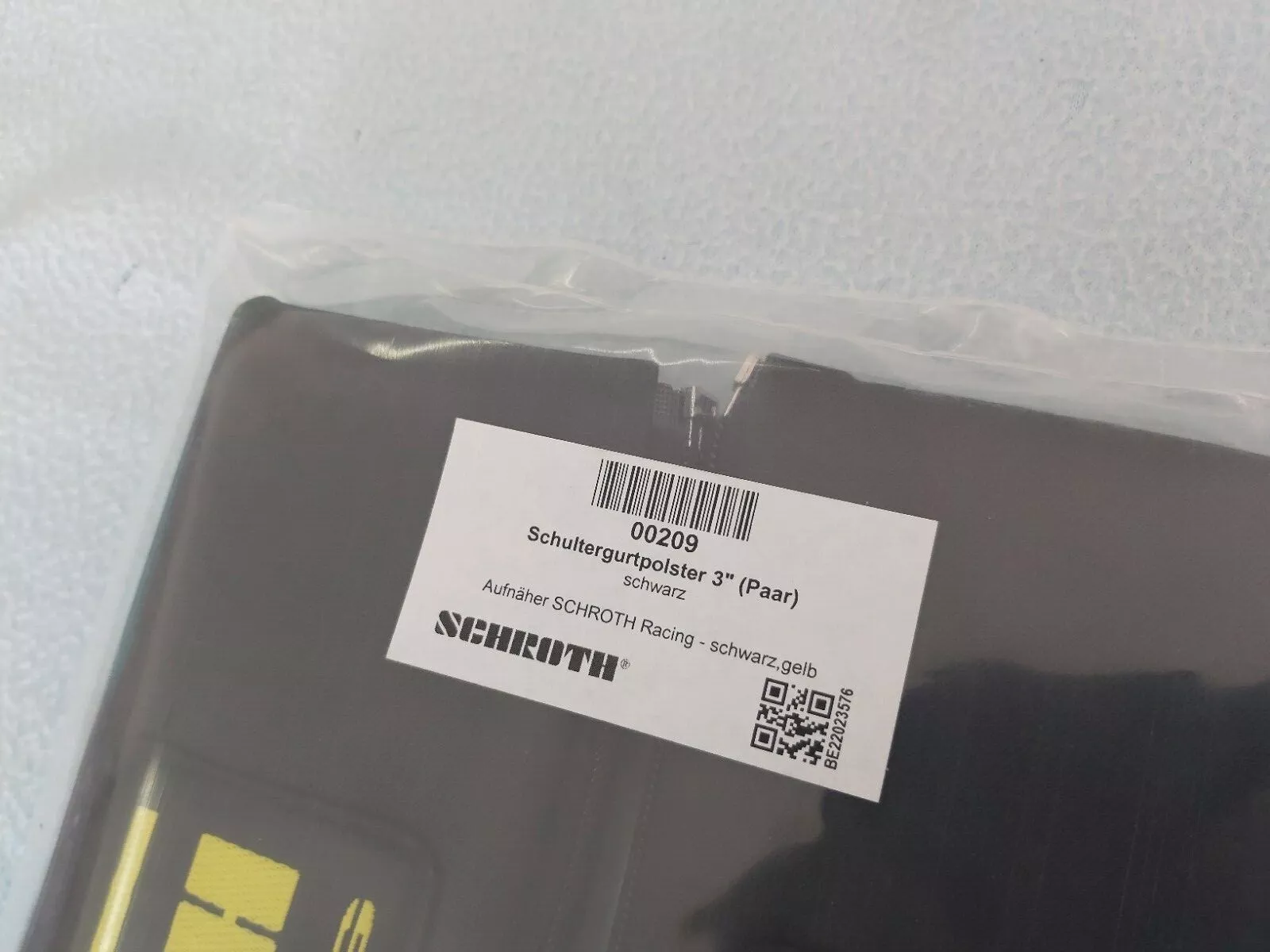 SCHROTH SEAT BELT SHOULDER PADS, BLACK, NOMEX, 3", 75mm, FIA, BRAND NEW