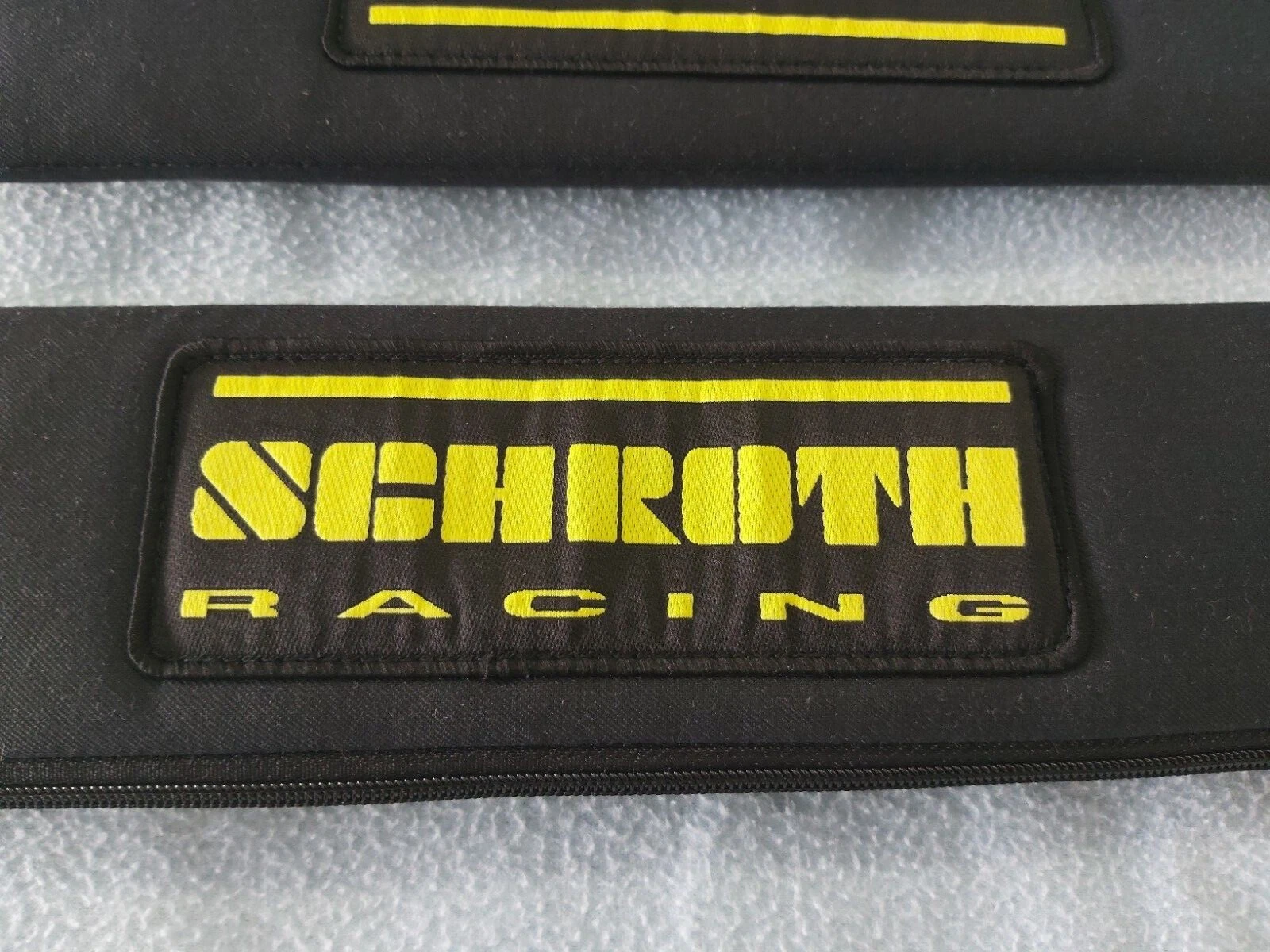 SCHROTH SEAT BELT SHOULDER PADS, BLACK, NOMEX, 3", 75mm, FIA, BRAND NEW