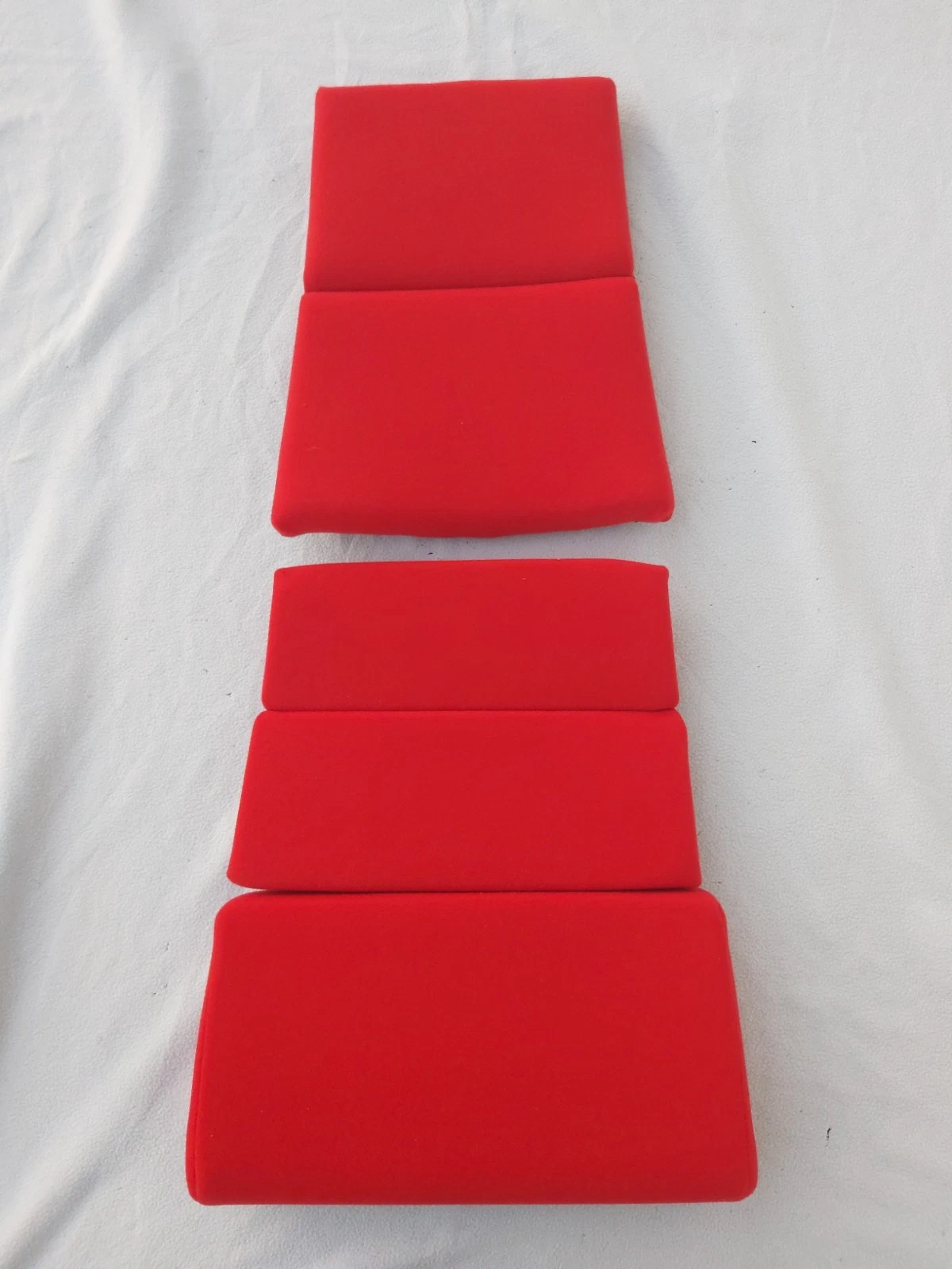 SEAT COVERS VELOUR RED for RECARO POLE POSITION ABE SEAT, NEW