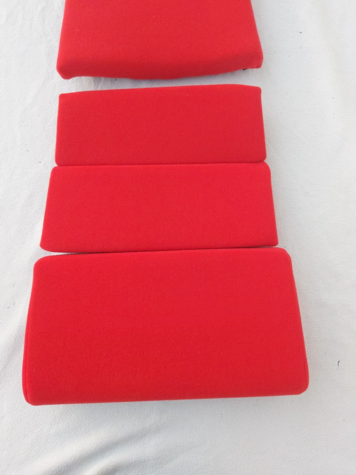 SEAT COVERS VELOUR RED for RECARO POLE POSITION ABE SEAT, NEW