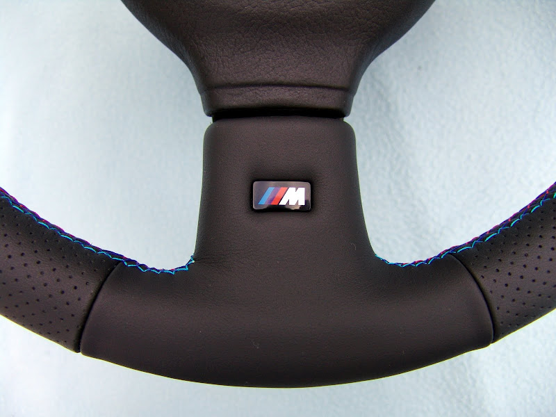 BMW E30 M Technic 2 steering wheel 370mm, new plain/perforated leather