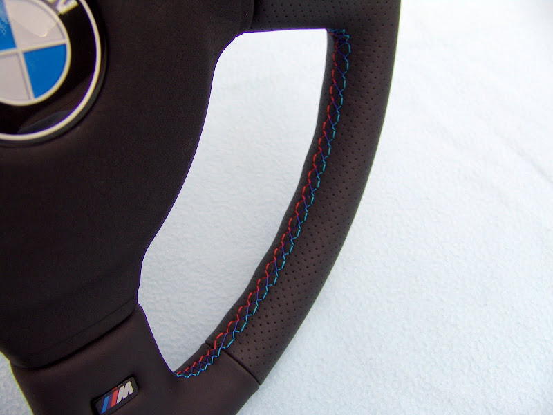 BMW E30 M Technic 2 steering wheel 370mm, new plain/perforated leather