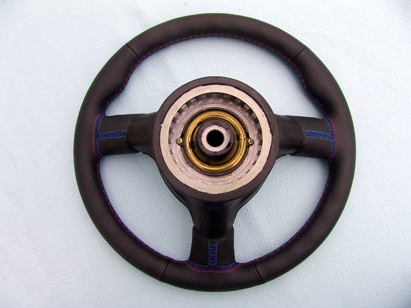 BMW E30 M Technic 2 steering wheel 370mm, new plain/perforated leather
