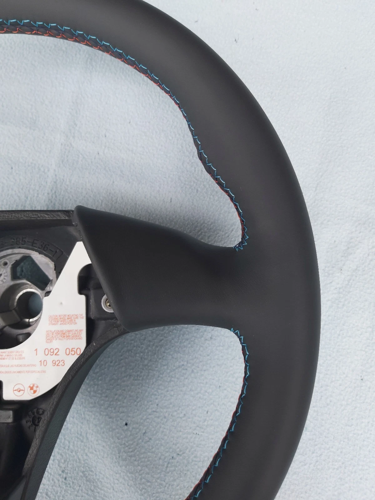 BMW E36 Euro sports steering wheel with thumb rests, new leather
