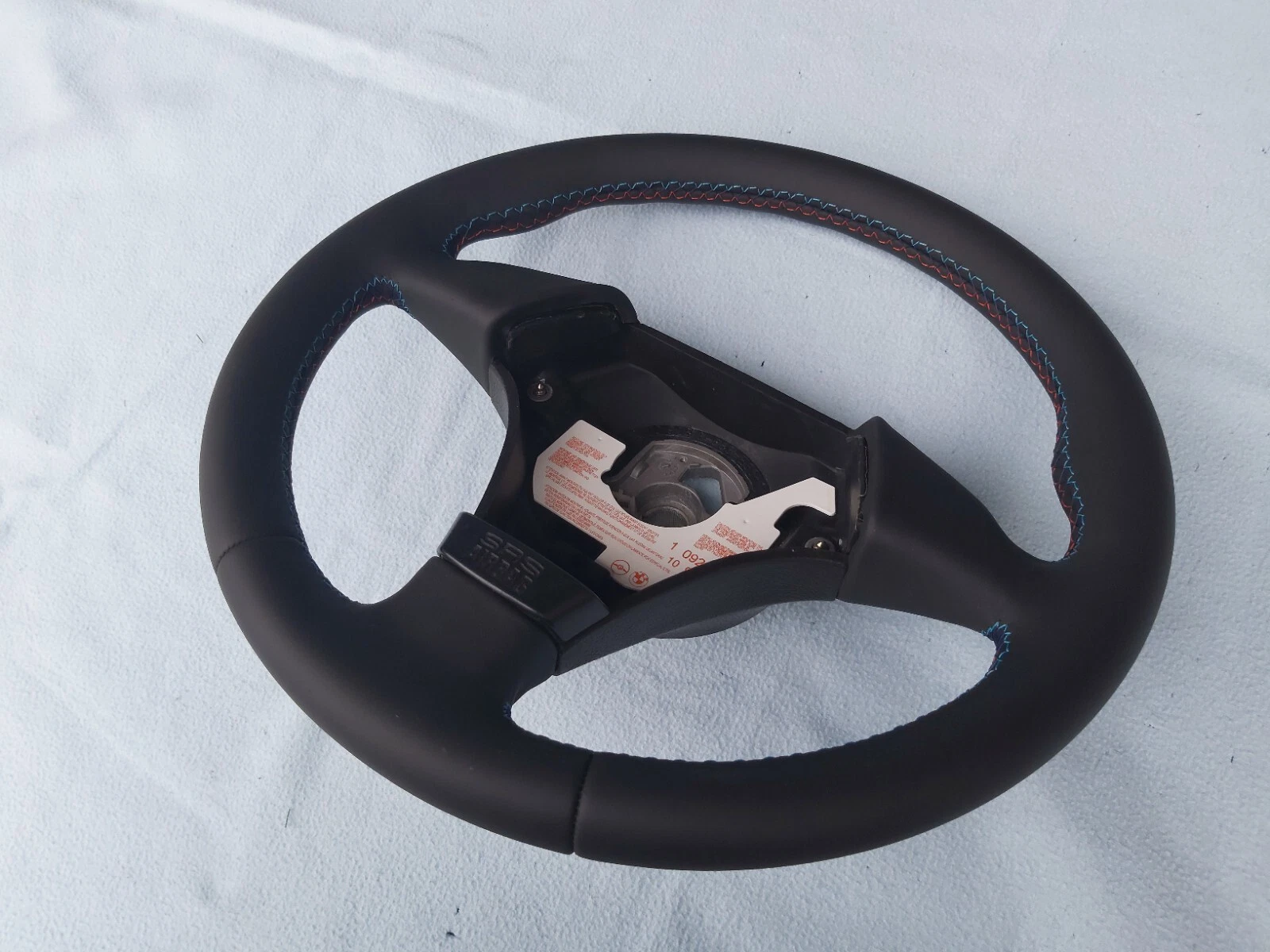 BMW E36 Euro sports steering wheel with thumb rests, new leather