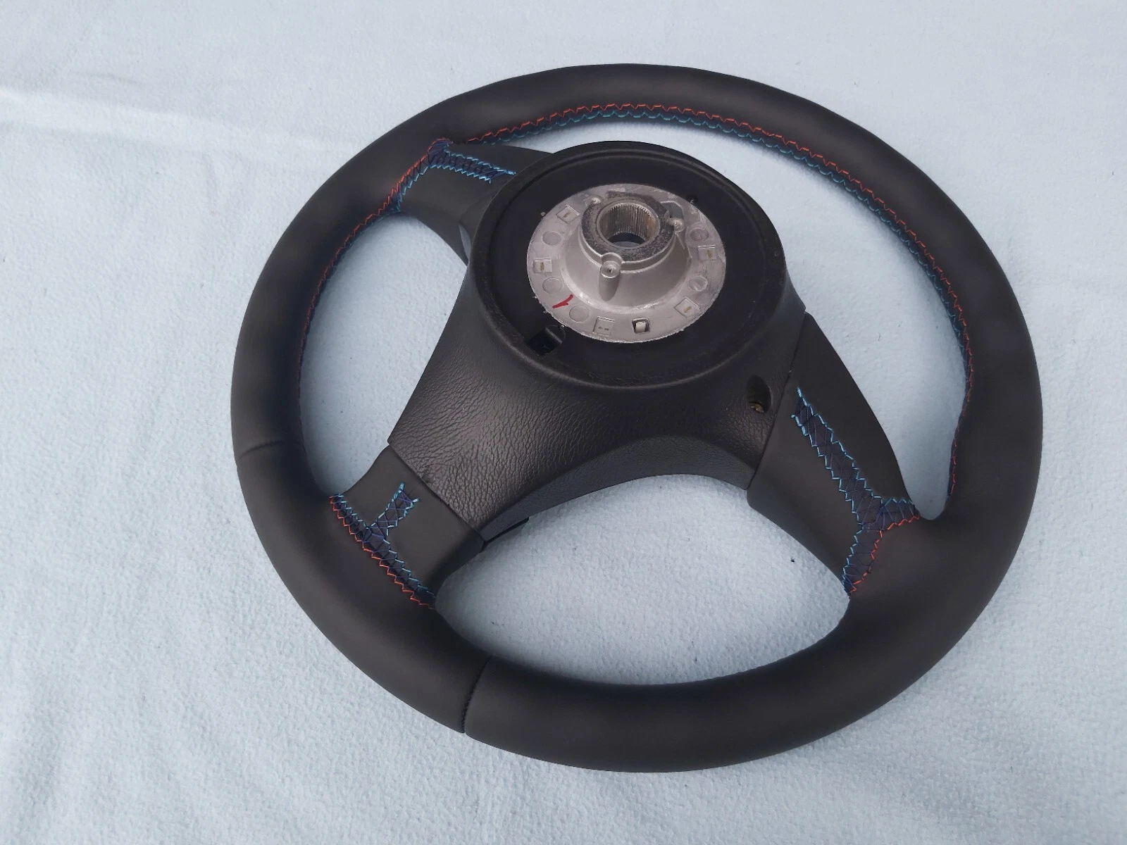 BMW E36 Euro sports steering wheel with thumb rests, new leather