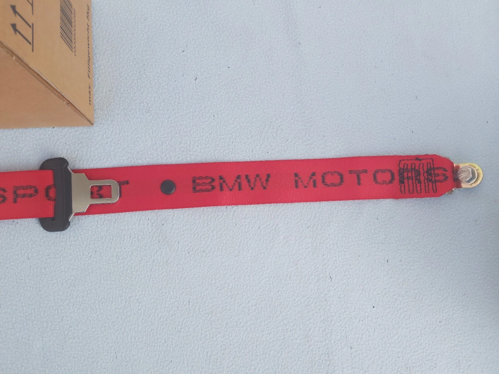 GENUINE BMW E36 RED MOTORSPORT UPPER REAR BELTS (LEFT + RIGHT)