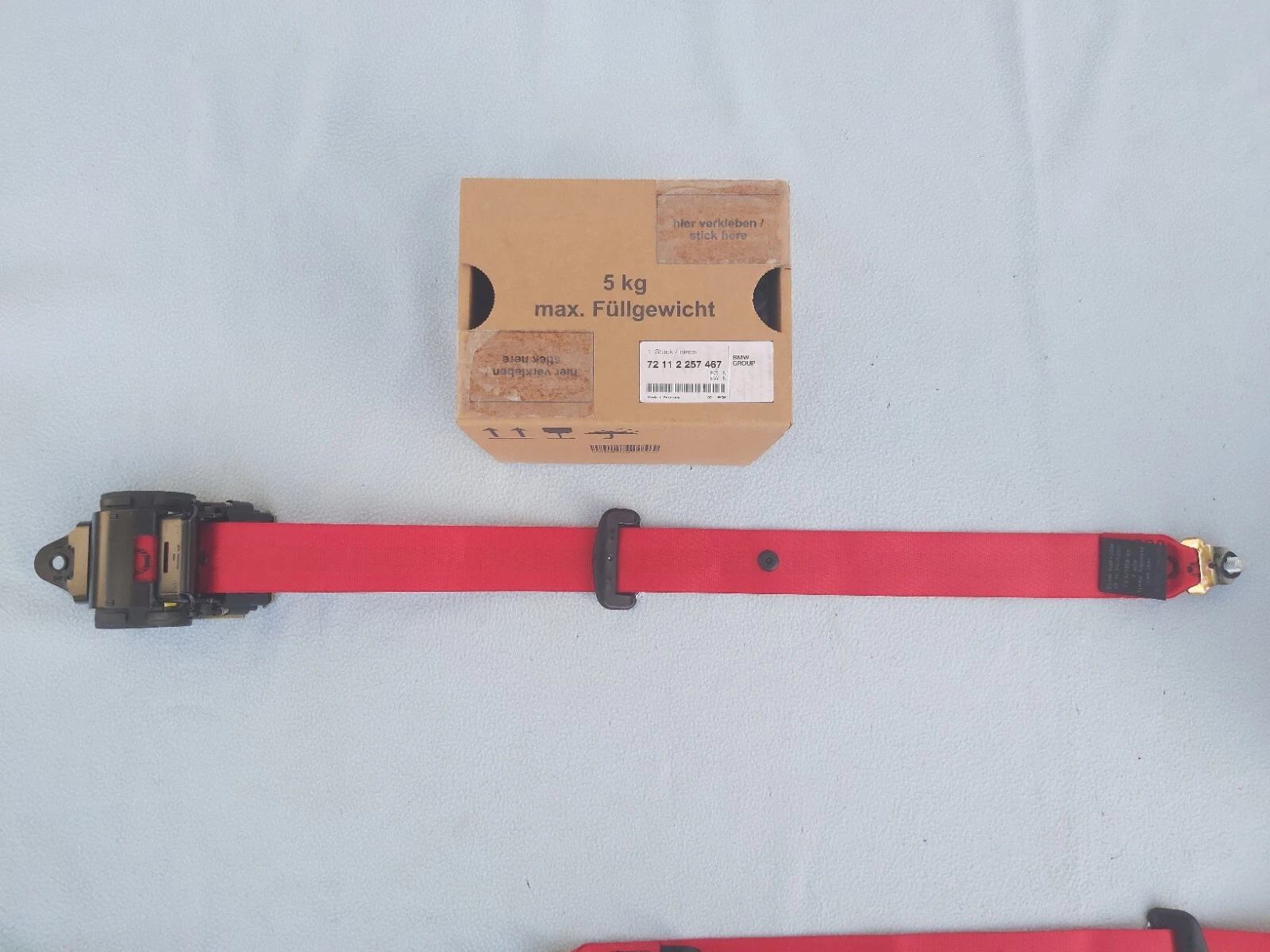 GENUINE BMW E36 RED MOTORSPORT UPPER REAR BELTS (LEFT + RIGHT)