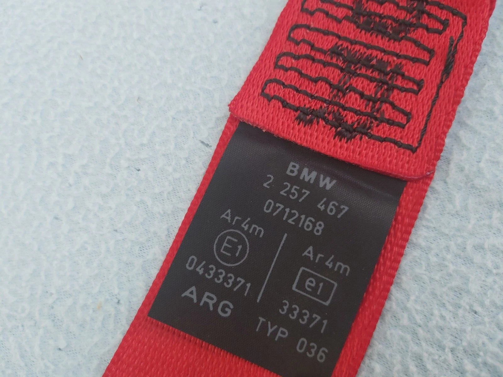 GENUINE BMW E36 RED MOTORSPORT UPPER REAR BELTS (LEFT + RIGHT)