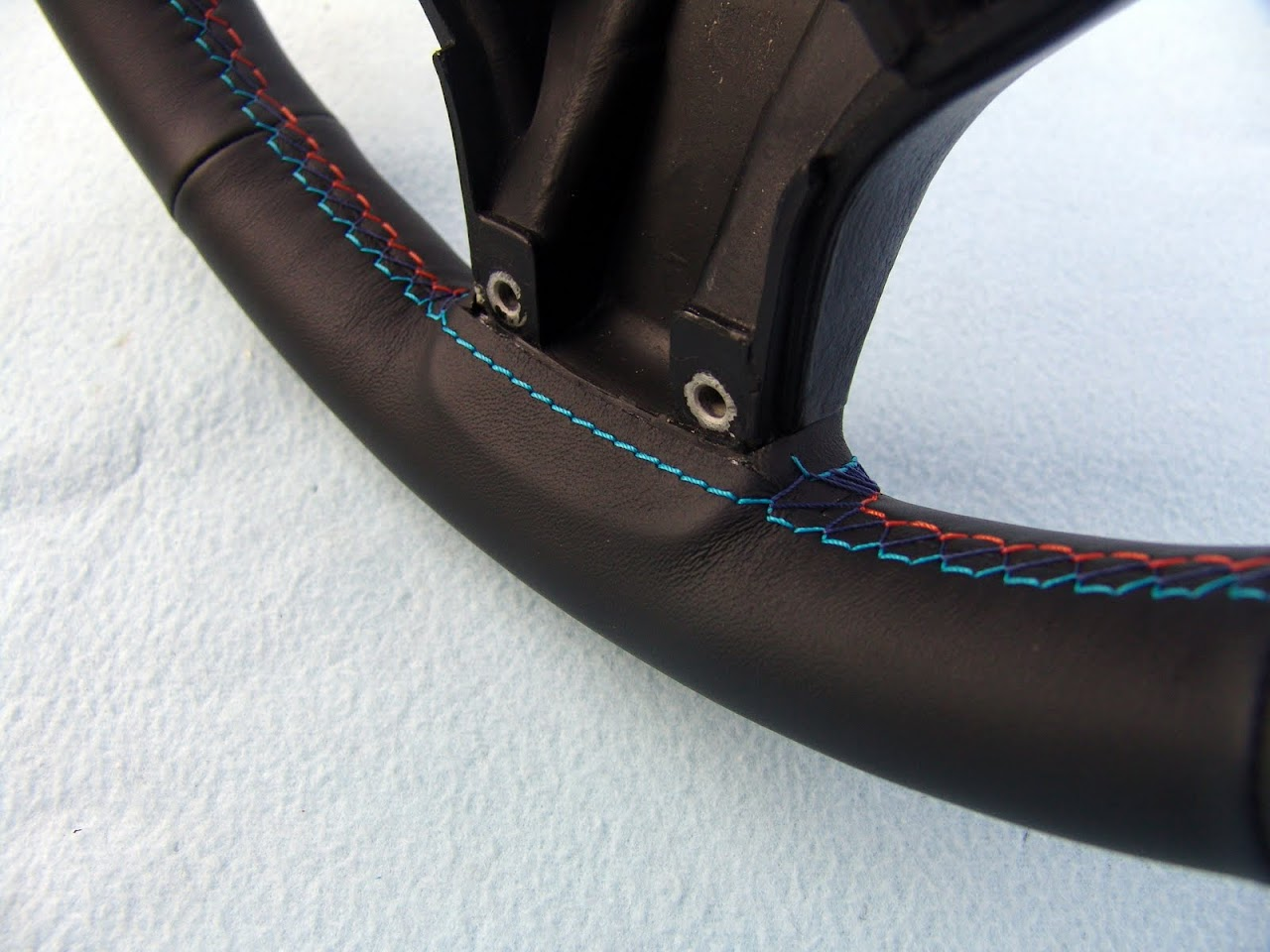 BMW M TECHNIC STEERING WHEEL E39 M5, E46 M3, NEW LEATHER AND 3 COLOR STITCHING