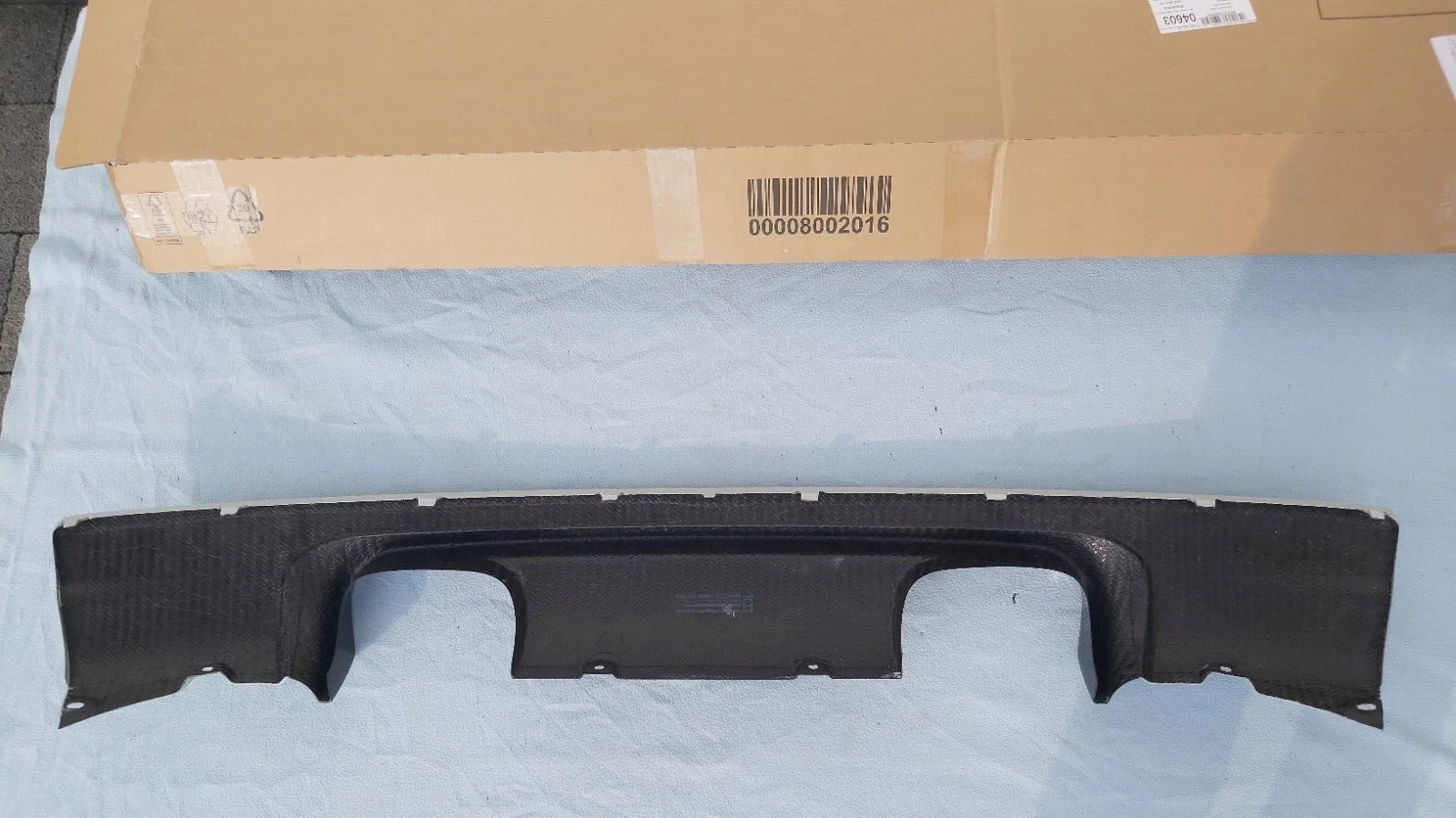 BMW E46 M3 CSL REAL CARBON COVER FOR REAR BUMPER, ORIGINAL BMW, NEW, 51127897863