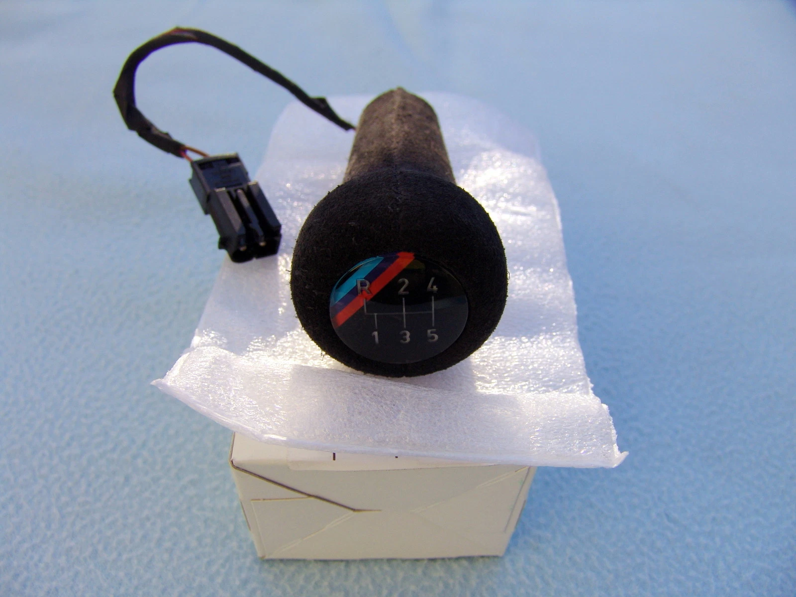 ORIGINAL BMW E30 M3 Sport Evolution Illuminated Shift Knob - Suede / Rough Leather