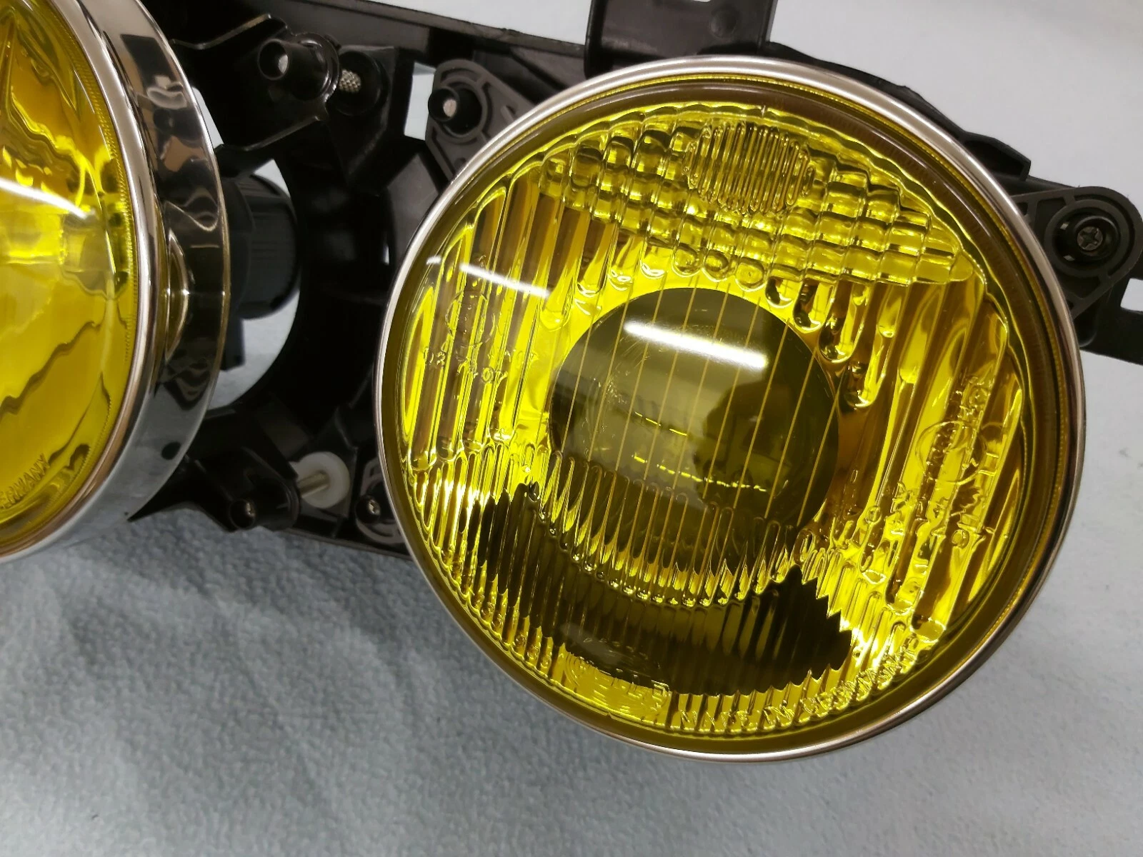 BMW E32 E34 M5 HELLA ELLIPSOID EURO YELLOW HEADLIGHTS,OEM, GENUINE BMW,BRAND NEW