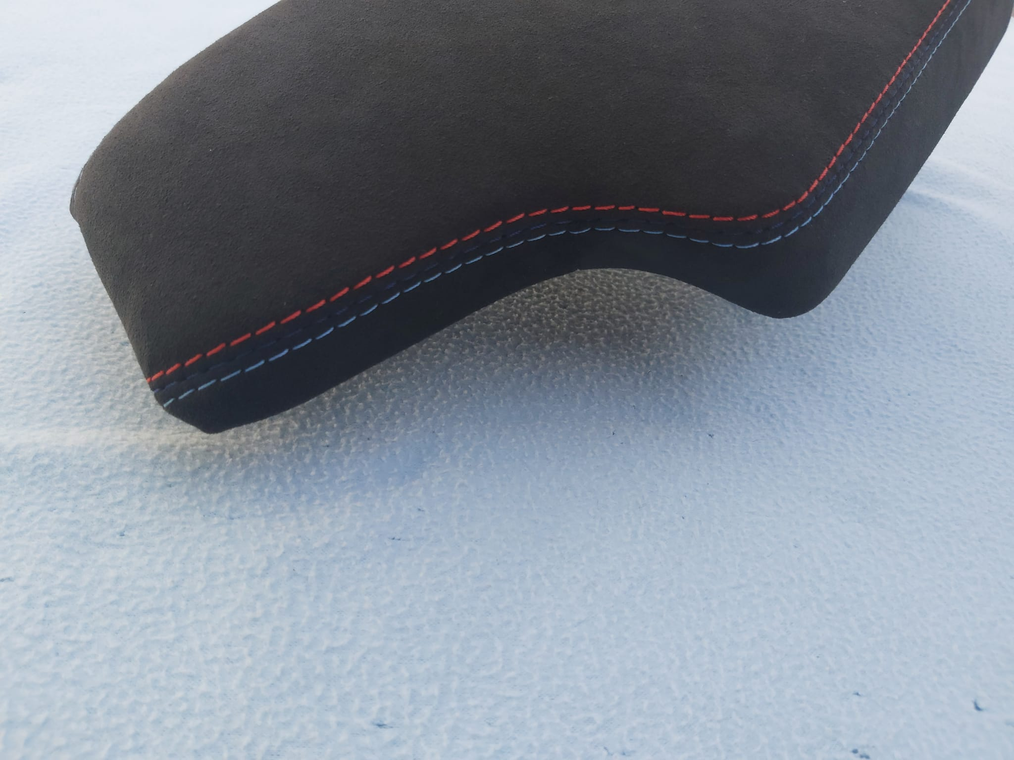 BMW F80 M3 F82 M4 ARMREST, NEW 9002 ALCANTARA with M-STITCHING and CARBON Cover