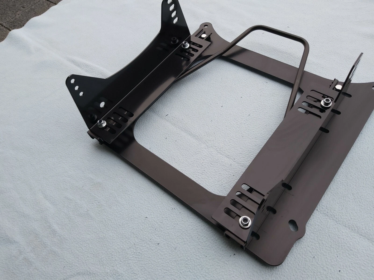 BRACKET w. SLIDERS AND SIDE MOUNTS FOR BUCKET SEATS, BMW E36, E46, M3, MADE IN GERMANY